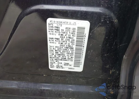 2013 Nissan Rogue S/Sv from USA, damaged, VIN JN8AS5MV9DW631189